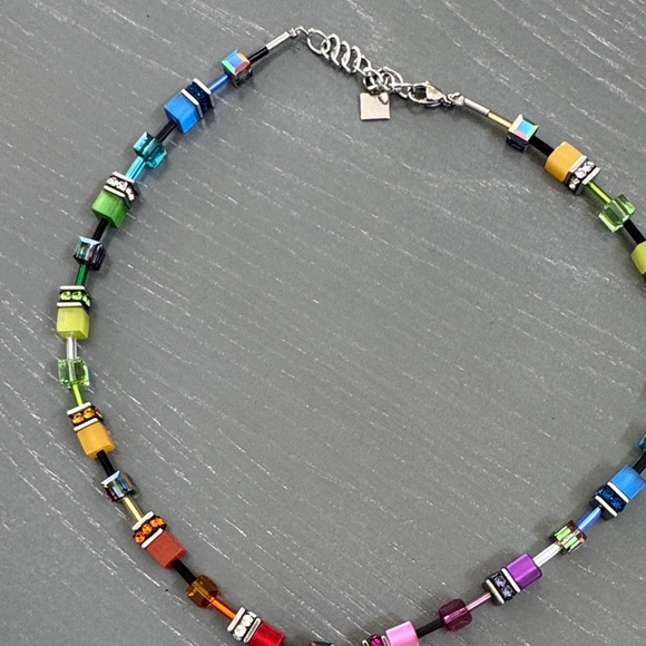 Colorful Beaded Necklace with Silver Accents - Picture 5 of 5